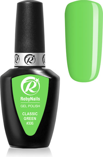 Roby Nails Ημιμόνιμο Βερνίκι Νυχιών Classic Green