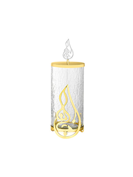 Capolavoro Φοντανιέρα Glas mit Deckel 10x10x30cm Gold