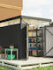 Metallisch Verzinkt Lagerhaus Gray Offen B2xT2.58xH2.01m