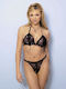 Set Open Bra Panty Blue