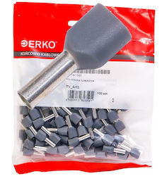 Изолационна втулка край 2x4-12 100бр. Сива Erko