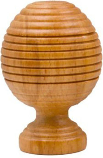 Galifas Curtain wood end Brown 1pcs