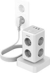 Tessan Smart Πολύπριζο 6 Θέσεων με Καλώδιο 2m