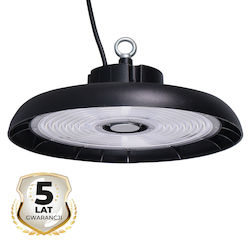 Eko Light Lumină clopot comercială 200W Alb natural cu LED încorporat Negru