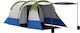 Outsunny Camping Tent Tunnel Green with Double Cloth 3 Seasons for 3 People 420x200x150cm