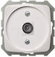 Телевизионен контакт F тип Itvl-1-01 A B бял