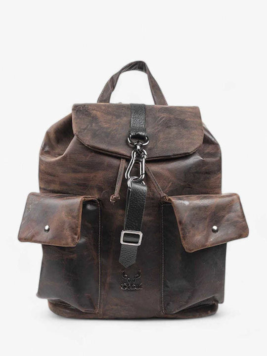 Genui Leather Backpack Brown