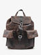 Genui Leather Backpack Καφέ