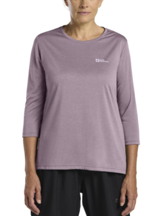 Jack Wolfskin Women's Blouse Long Sleeve Purple
