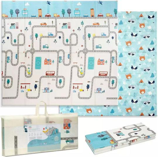 Interbaby Χαλάκι Δραστηριοτήτων Cars Γαλάζιο 180x200cm