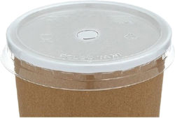 Плосък прозрачен капак с отвор 8 мм за 14oz 16oz хартиена чаша 100 бр