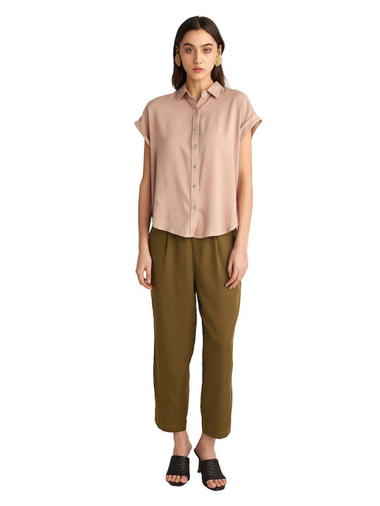 Pant Dama Tesatura Pantaloni Khaki