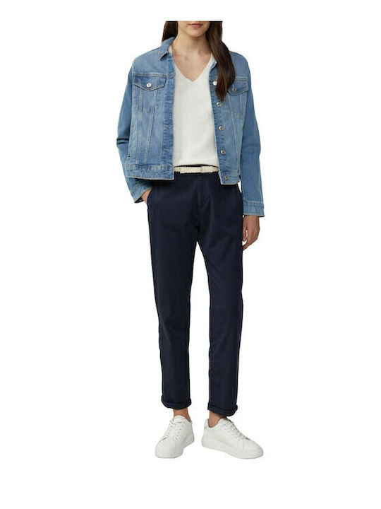 s.Oliver Women's Chino Trousers Regular Fit Blue