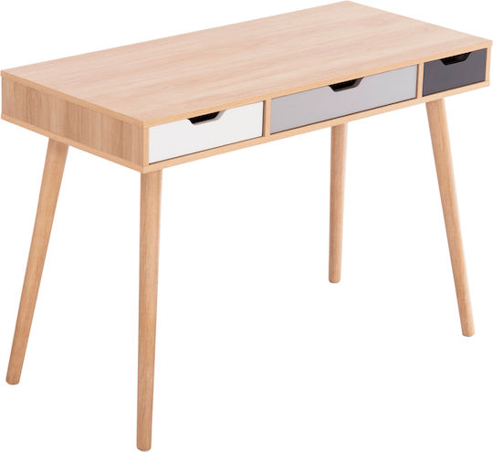 Γραφείο Gae Ξύλινο Sonama-γκρι-λευκό-μπεζ 110x50x76.5εκ.