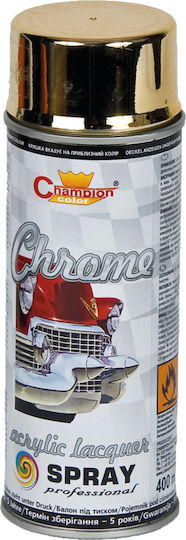 Champion Color Σπρέι Βαφής με Μεταλλικό Εφέ Χρυσό Gold Chrome 400ml