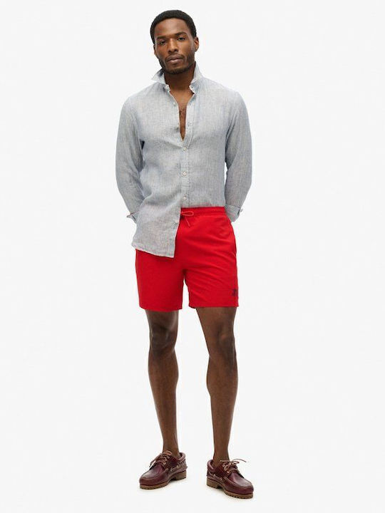 Superdry D3 Ovin Мъжки Бански Плувни Шорти Червени