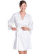 Jeannette Lingerie Χειμερινή Γυναικεία Σατέν Ρόμπα Off White