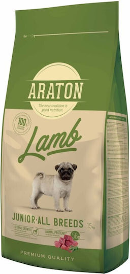 Araton Junior 15kg Dry Food for Large Breed Dogs with Lamb