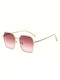 Techsuit Women's Sunglasses with Gold Metal Frame and Pink Gradient Polarized Lens KF2347600