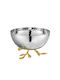 Capolavoro Dekorative Schüssel Aluminium Silber 17x17x10cm 1Stück