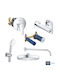 Grohe Built-in Mixer, Hand Shower & Shower Head Set for for Bathroom Sink Silver