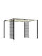Outsunny Gazebo Garten Schwarz 3x3m