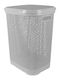 TnS Rattan Laundry Basket Plastic 60lt with Cap 45x35x55cm White