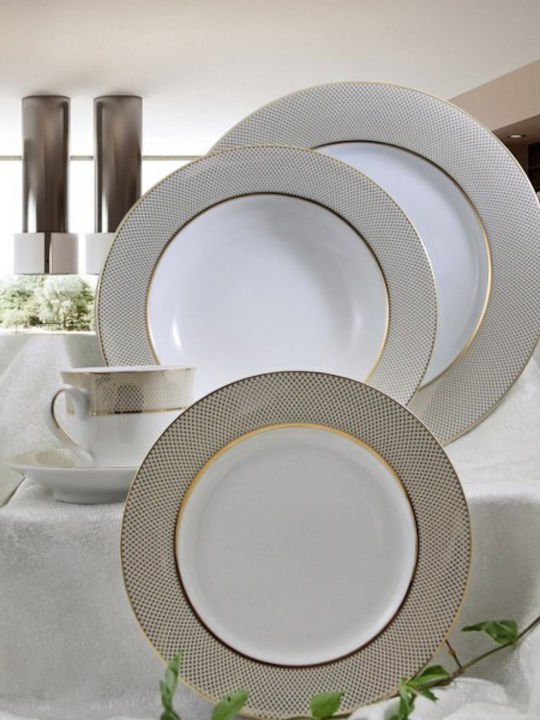 24home.gr White Porcelain Dinnerware Set 20pcs
