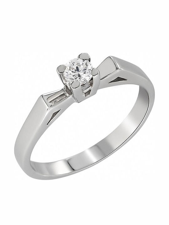 VTJ Single Stone from Silver with Diamond
