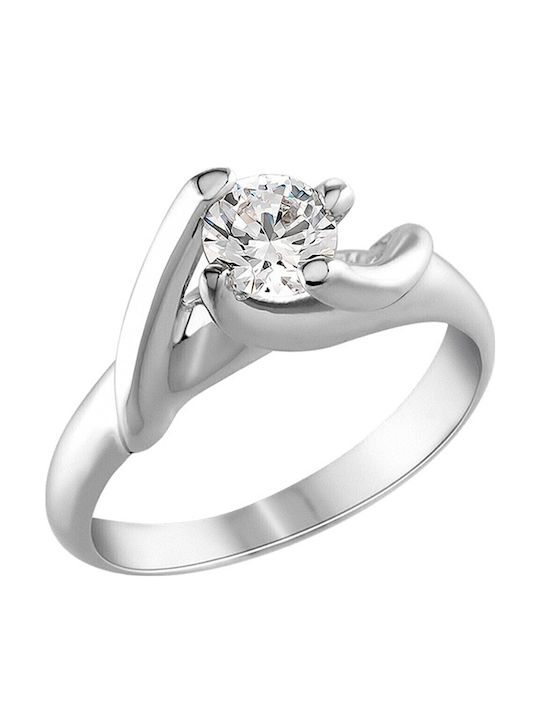 VTJ Single Stone from Silver with Diamond
