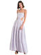 Sommer Maxi Abendkleid Off-Shoulder Dahlia Lila