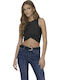 Women's Sleeveless Crop Top Black