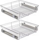 Bakaji Set of 2 Kitchen Drawer Telescopic 60cm Pull-Out Basket Space Saver 02835536