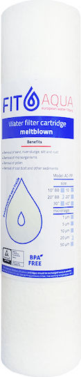 Fit Aqua Ersatz-Wasserfilter Zentrales Wasserfiltersystem aus Polypropylen 20" Groß-Blau 20 μm (Mikrometer)