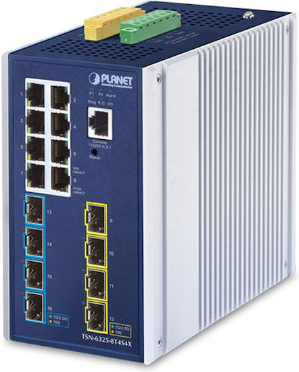 Planet TSN-6325-8T4S4X Managed L2 / L3 Switch με 8 Θύρες Gigabit (1Gbps) Ethernet και 4 SFP Θύρες