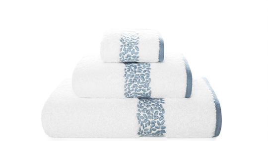 Valeria Home Handtuch Malone 30x50εκ. Blau Gewicht 800gr/m²
