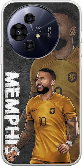 Football Stars Memphis Depay Netherlands Tcl 50 Pro Nxtpaper 5g Flexible TPU Transparent Silicone