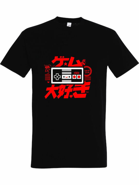 T-shirt Unisex " Happy Nintendo Player Gamer Japan Poster " Black T-shirt Unisex " Happy Nintendo Player Gamer Japan Poster " Black