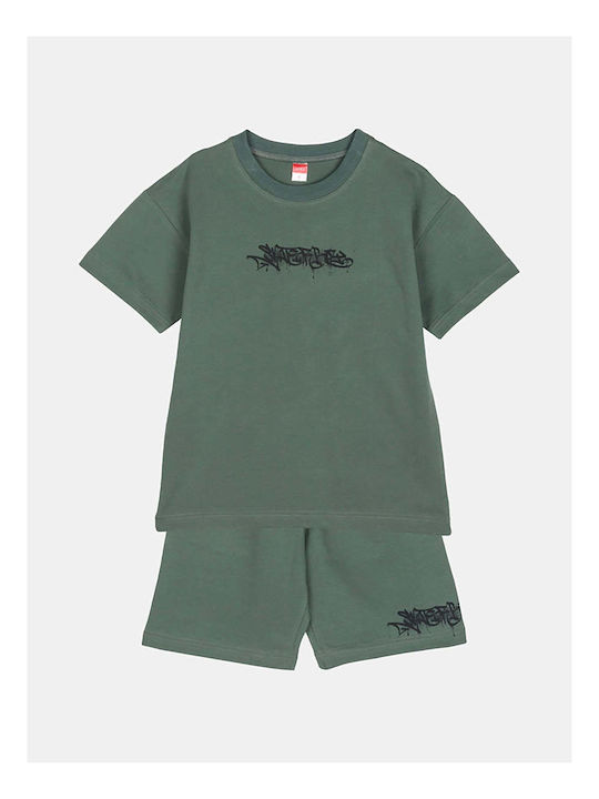 Kids' Set with Shorts Summer 2pcs Green