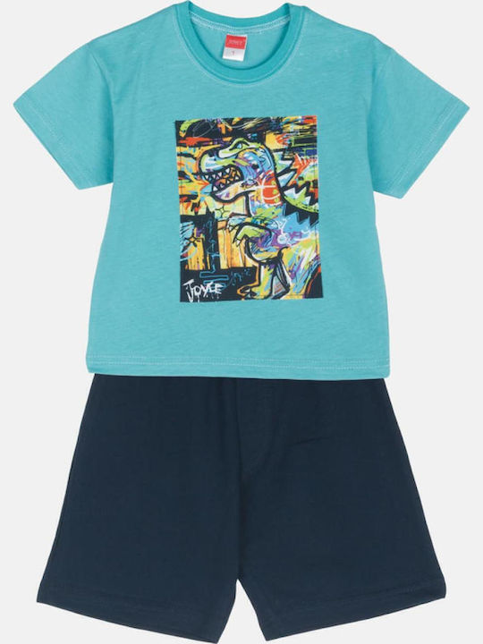 Joyce Комплект Лято 2бр Light Blue Dino