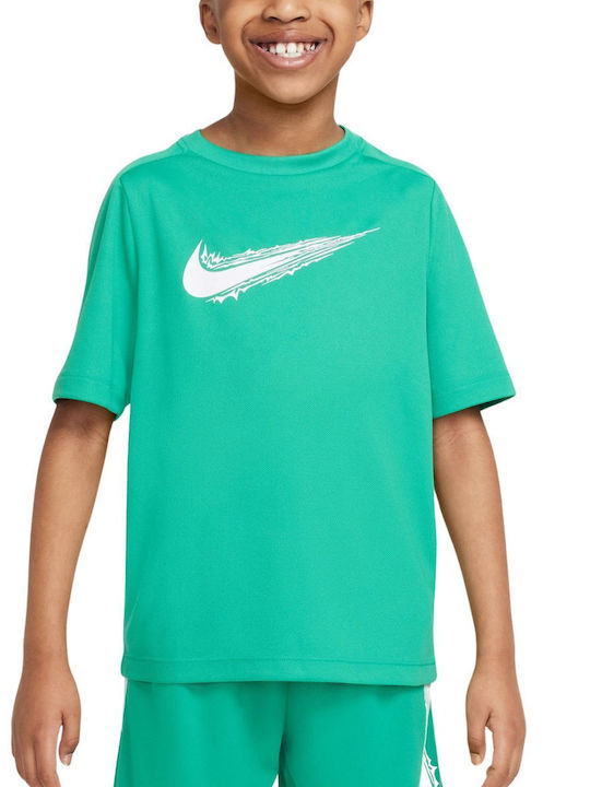 Nike Kids' T-shirt Dri-Fit Stadium Green / White