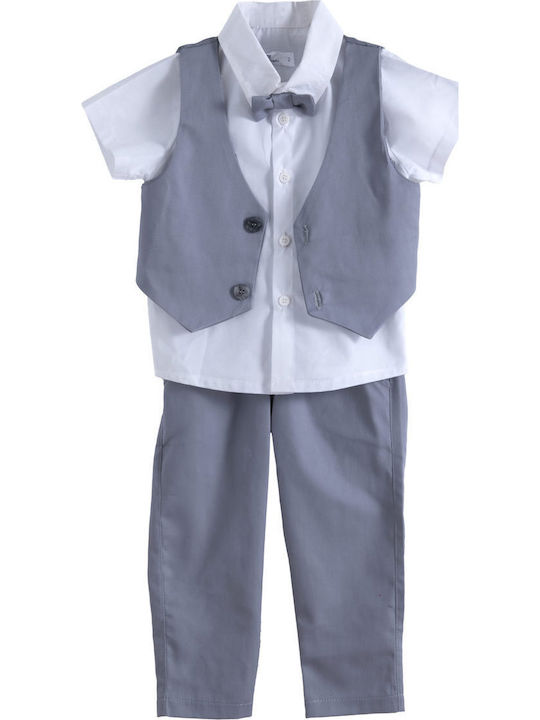 Kids' Suit Summer 4pcs Gray
