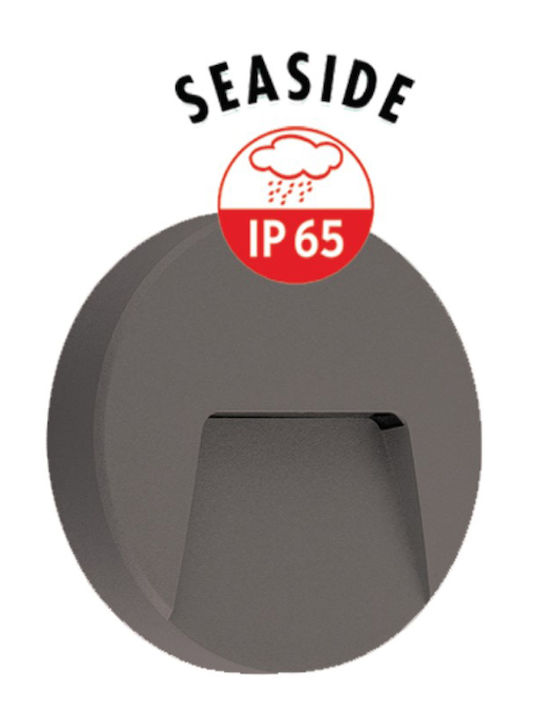 Universe Επιτοίχιο Εξωτερικό Φωτιστικό LED IP65 3W με Θερμό Λευκό Φως