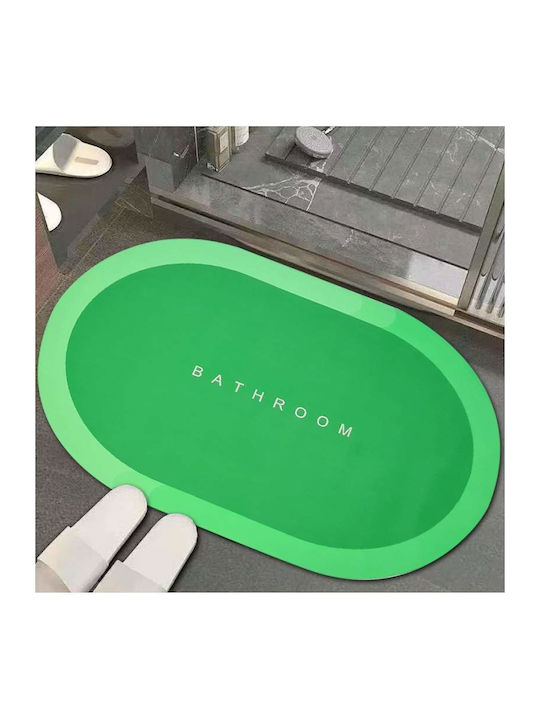 Antiderapant Covoraș de Baie Oval Verde 90x60buc