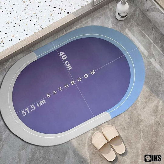 Antiderapant Covoraș de Baie Oval Blue/purple 57x38buc