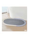 Rutschfest Set Badematten Oval Light Blue/grey