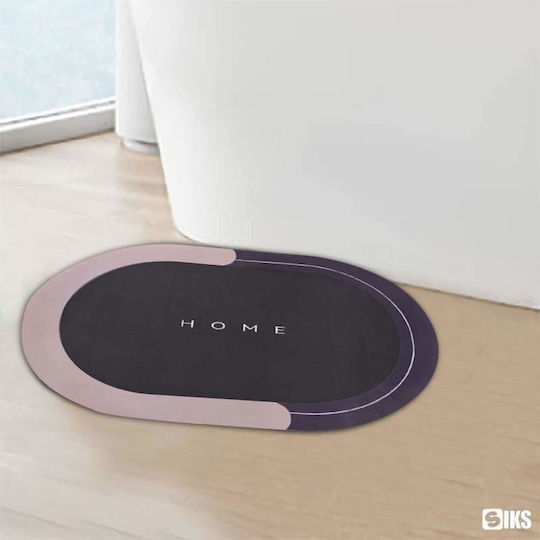 Antiderapant Covoraș de Baie Oval Pink-black 57x38buc