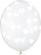 Latex Balloons Transparent White Hearts 30cm – 6 Pieces