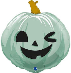 Folienballon Minzgrüner Kürbis 56cm Folienballon Minzgrüner Kürbis 56cm