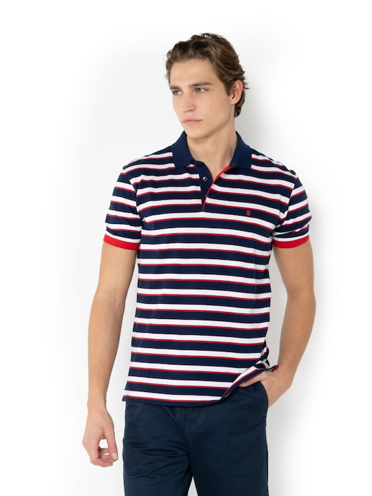Polo Kurzarmbluse Blue, Red